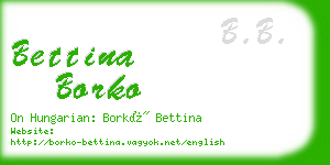 bettina borko business card